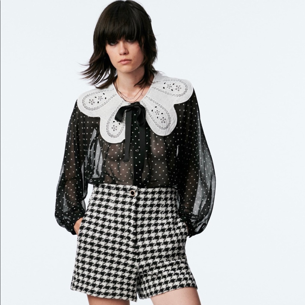 ZARA Polka Dot Blouse - Picture 9 of 16